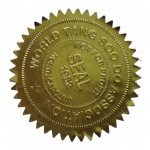 gold foil embossed Seal Sticker